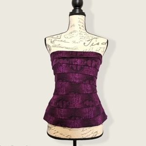 White house Black market purple snakeskin top
